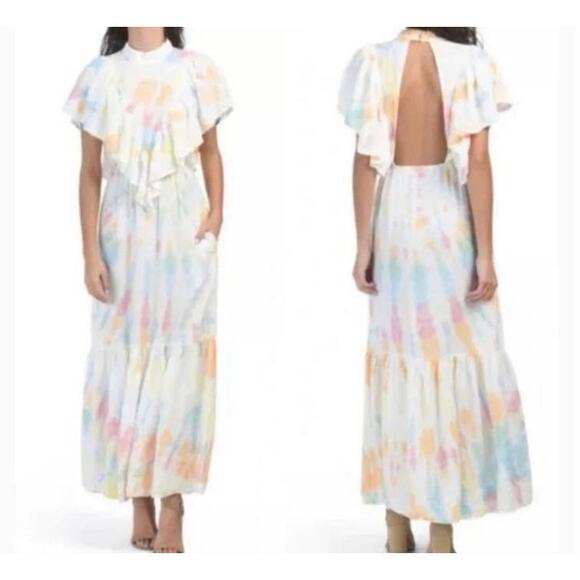 Young Fabulous & Broke Cruz Maxi Dress New With Tags Size: Small Color: Papaya S - Picture 6 of 6